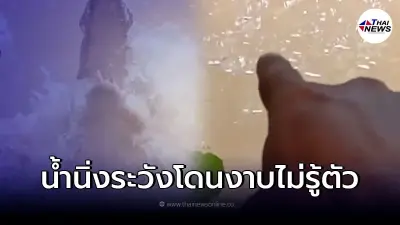 หนุ่มสอนวิธีสังเกตผิวน้ำ เห็นนิ่งๆ อย่าวางใจ จระเข้โผล่งาบไม่รู้ตัว หนุ่มสอนวิธีสังเกตผิวน้ำ เห็นนิ่งๆ อย่าวางใจ จระเข้โผล่งาบไม่รู้ตัว