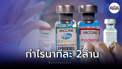 อู้ฟู่ 3ผู้ผลิตวัคซีนยักษ์ใหญ่ ได้กำไรนาทีละ2ล้านบาท