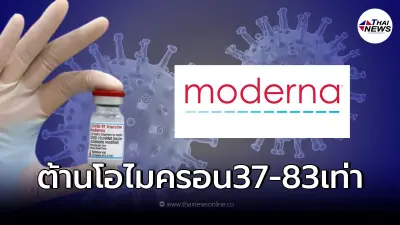 โมเดอร์นา เเถลง ทดสอบเบื้องต้นเข็มกระตุ้น เพิ่มภูมิต้านโอไมครอน37-83เท่า