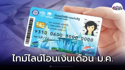 เช็กไทม์ไลน์ วันโอนเงิน บัตรสวัสดิการแห่งรัฐ "บัตรคนจน" 1 ม.ค. นี้ เช็กไทม์ไลน์ วันโอนเงิน บัตรสวัสดิการแห่งรัฐ "บัตรคนจน" 1 ม.ค. นี้
