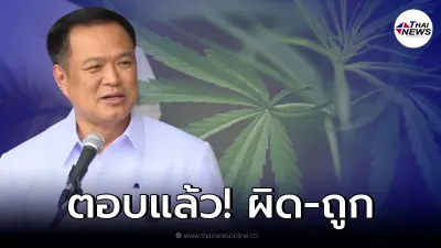 อนุทิน ตอบชัดประเด็น กัญชา ผิดหรือไม่ผิดกฎหมาย