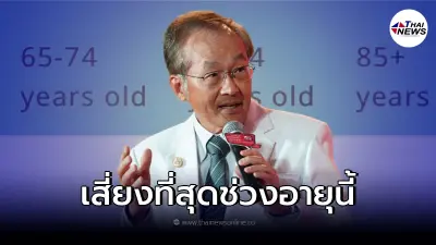 เปิดข้อมูลชัด ช่วงอายุที่เสี่ยง "เสียชีวิตมากสุด"  ถ้าติดโควิดถึง 340 เท่า