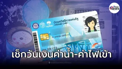บัตรคนจน บัตรสวัสดิการแห่งรัฐ รับเงินคืนค่าน้ำ-ค่าไฟ เช็กสิทธิเข้าวันไหน