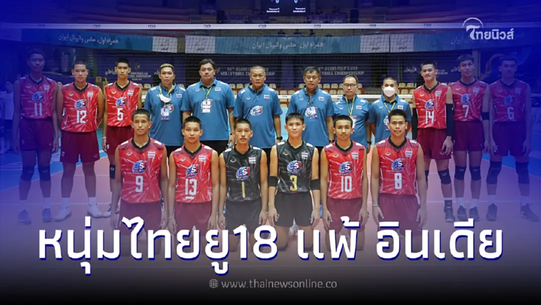 หนุ่มไทย ต้าน อินเดีย ไม่ไหวแพ้ 1-3 เซต ศึกวอลเลย์บอลชาย ยู18 ชิงแชมป์เอเชีย