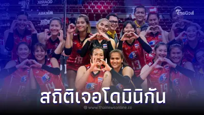 กางสถิติ "ตบสาวไทย" ปะทะ "โดมินิกัน" แฟนๆลุ้นให้พลิกสถิติใหม่