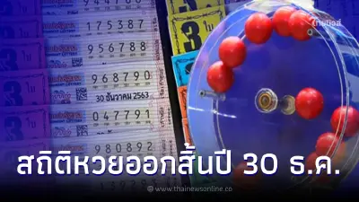 สถิติหวยออกสิ้นปี 30 ธันวาคม ย้อนหลัง 20 ปี เลขออกซ้ำเพียบ เลขเด็ด30/12/65
