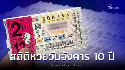 เลขเด็ดวันอังคาร เช็กสถิติหวยออกวันอังคาร 10 ปี เจอเลขออกซ้ำ-เลขเบิ้ลพรึบ