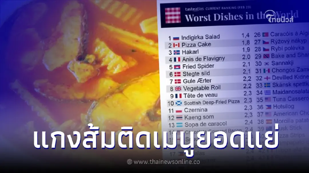 แห่เซฟ "แกงส้ม" หลังโผล่ติดโผ เมนูอาหารยอดแย่ของโลก