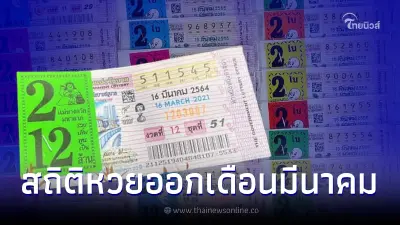 เช็กสถิติหวยออกเดือนมีนาคม ตรงวันพฤหัสบดี ในรอบ 28 ปี มีเพียง 7 ครั้งเท่านั้น