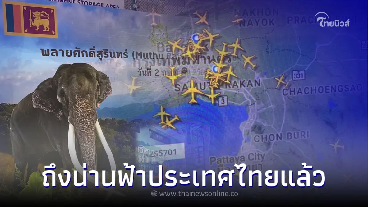 ล่าสุด 'พลายศักดิ์สุรินทร์' เข้าน่านฟ้าประเทศไทยแล้ว ล่าสุด 'พลายศักดิ์สุรินทร์' เข้าน่านฟ้าประเทศไทยแล้ว