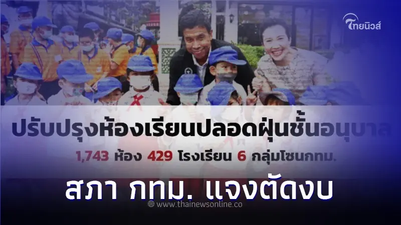 มติสภา กทม. แจงตัดงบ โครงการห้องเรียนปลอดฝุ่น กว่า 219 ล้านบาท
