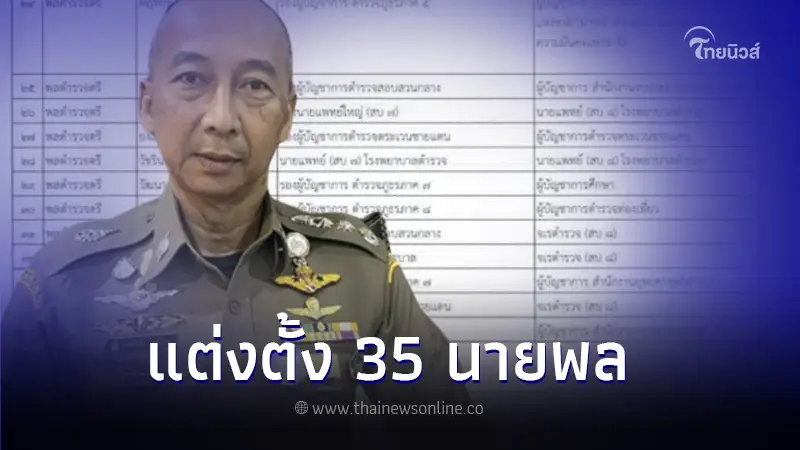 เปิดรายชื่อ 35 นายพล หลังผบ.ตร.เซ็นตั้ง นั่งรักษาราชการแทนเก้าอี้ว่าง