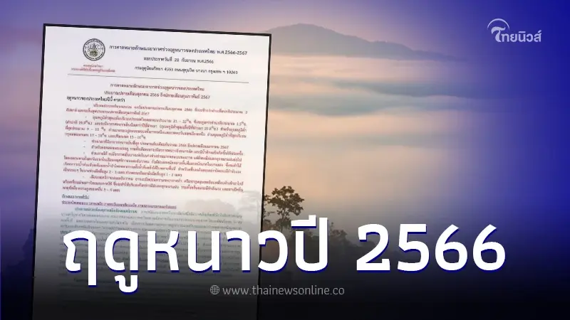 กรมอุตุฯ คาดหมาย "ฤดูหนาวปี 2566" ของไทยจะมาช้ากว่าปกติ 2 สัปดาห์
