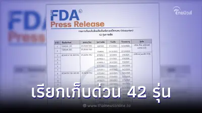 อย. เรียกคืนยาลดความดัน "เออบีซาแทน" 42 รุ่น พบปนเปื้อนสารที่อาจก่อมะเร็ง อย. เรียกคืนยาลดความดัน "เออบีซาแทน" 42 รุ่น พบปนเปื้อนสารที่อาจก่อมะเร็ง