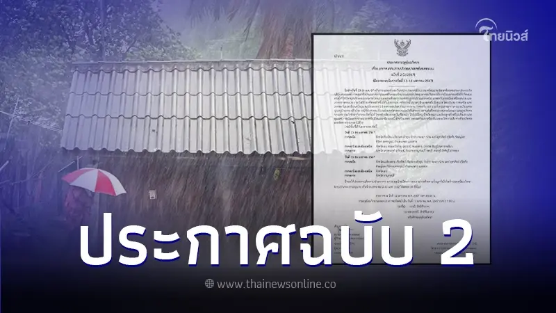 ประกาศกรมอุตุฯ ฉบับที่ 2 อากาศแปรปรวน ช่วงวันที่ 13 - 16 ม.ค. 67