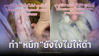 มันง่ายมาก วิธีทำ "ปลาหมึก" ไม่ให้ดำ บอกทุกเม็ดไม่กั๊ก เนื้อสะอาดน่ากิน มันง่ายมาก วิธีทำ "ปลาหมึก" ไม่ให้ดำ บอกทุกเม็ดไม่กั๊ก เนื้อสะอาดน่ากิน