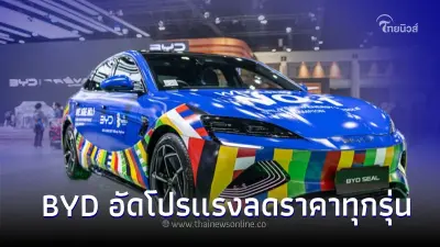 BYD อัดโปรเเรง รถEV ในค่าย  ลดราคาทุกรุ่น 6 หมื่น-2.5 แสนบาท!