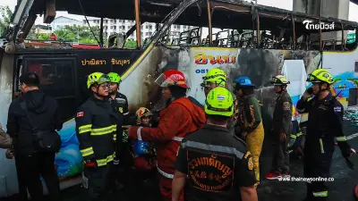 เผยสาเหตุ "ไฟไหม้รถบัสนักเรียนทัศนศึกษา" ล่าสุดโรงเรียนเคลื่อนไหวแล้ว