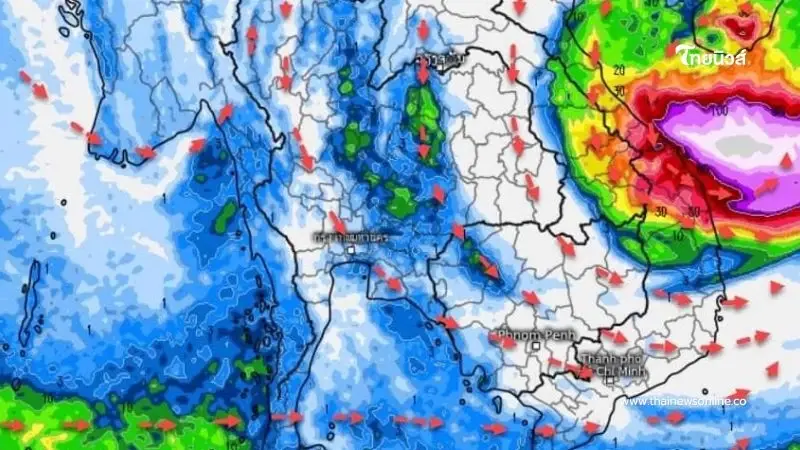 พยากรณ์อากาศวันนี้ ประกาศฉบับที่ 3 เตือน "พายุจ่ามี" ฝนตกหนัก ช่วง 26 - 28 ต.ค. พยากรณ์อากาศวันนี้ ประกาศฉบับที่ 3 เตือน "พายุจ่ามี" ฝนตกหนัก ช่วง 26 - 28 ต.ค.