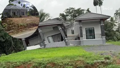 เปิดภาพตอนสร้าง ก่อนบ้านพังถล่มหลังเสร็จ 3 เดือน เห็นแล้วไม่แปลกใจ