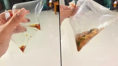 สาวสั่งกะเพรา-หมูกระเทียม ตกใจปริมาณ เห็นถุงพริกน้ำปลายิ่งรับไม่ได้ 