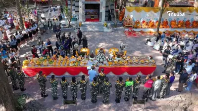 เปิดพิธีบวงสรวง เจ้าพ่อเขาใหญ่ ขนลุก เลขมงคลตรงนางรำในพิธี