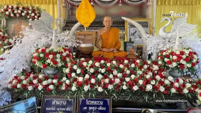 ลูกศิษย์ขนลุก เปลี่ยนจีวรสรีระ "หลวงพ่อสว่าง" เลขท้ายธนบัตรตรงฝาโลงเป๊ะ
