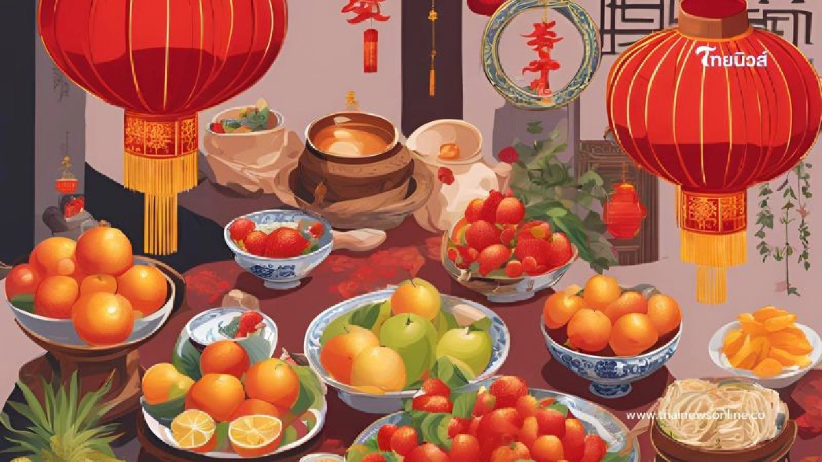 .ไหว้บรรพบุรุษ ด้วยผลไม้ 10 ชนิด ความหมายดี.