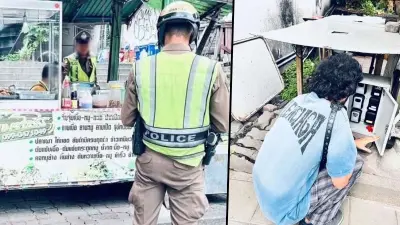 ตำรวจผิดสังเกต "ตู้ปริศนา" ข้างร้านส้มตำ อยู่ ๆ มีคนเดินมาเปิด โป๊ะแตกทันที