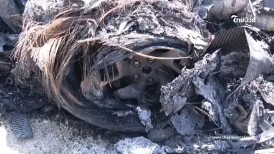 เปิดสภาพ "เฟอร์รารี่" ซิ่งชนเบนซ์ไฟลุกกลางดึก 34 ล้าน เหลือแต่ซาก