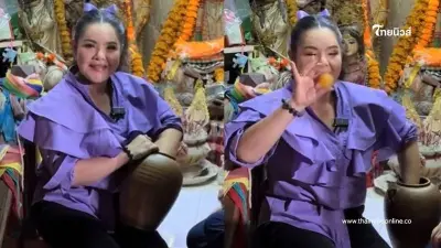 "ฮาย อาภาพร" ล้วงไหปิงปอง หลังไหว้ศาลแม่รุ่งอรุณทิพย์ ฮือฮาเลขที่ได้