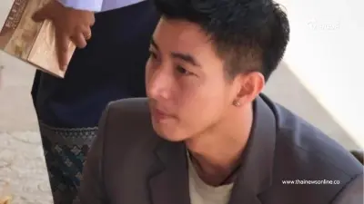 "โตโน่ ภาคิน" พูดกับแฟนคลับ หลังมางานนมัสการรอยพระพุทธบาท