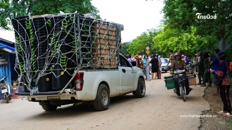 จุดผ่อนปรนชายแดนไทย–กัมพูชา บ้านตาพระยา–บึงตะกวน เงียบเหงา จุดผ่อนปรนชายแดนไทย–กัมพูชา บ้านตาพระยา–บึงตะกวน เงียบเหงา