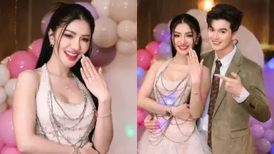"แพรวพราว แสงทอง" ถูกแฟนหนุ่ม "ซัน วงศธร" คุกเข่าขอแต่งงาน