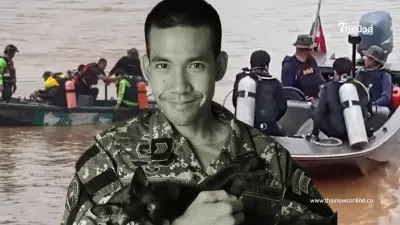 สลดใจ พบแล้วร่าง พ.อ.อ.สุขเกษม เรือคว่ำจมกลางแม่น้ำโขงดับ
