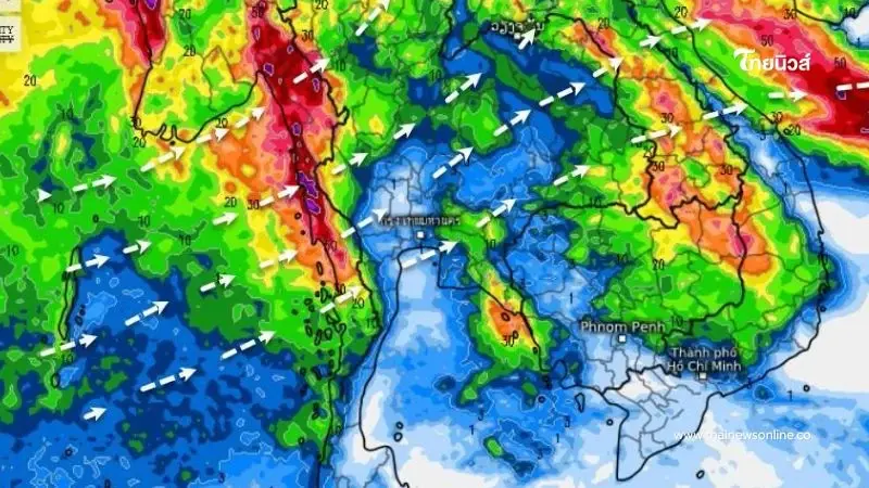 เผยเส้นทาง "พายุวิภา" เปิดพื้นที่ 18 จังหวัด เสี่ยงฝนตกหนัก