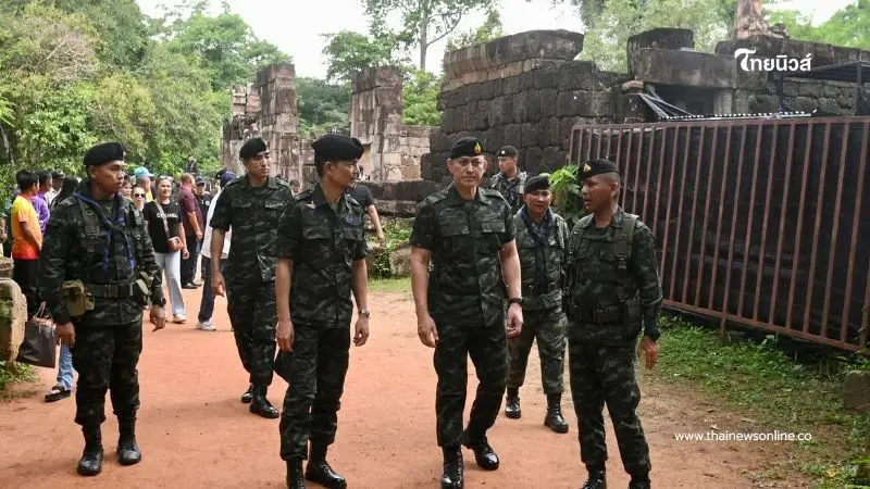 กองทัพบกนำทีมโฆษกลงพื้นที่ปราสาทตาเมือนธม วางแนวทางสื่อสาร