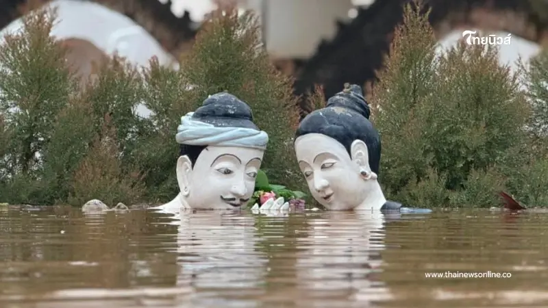 น่านอ่วม วัดภูมินทร์จมบาดาล 2 เมตร เร่งอพยพ ป้องกันภาพโบราณ