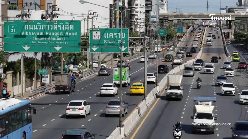 เปิดแล้ว สะพานข้ามแยกบางเขน เต็มรูปแบบทั้ง 2 ช่องจราจร