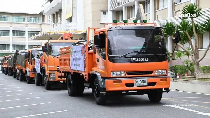 กระทรวงเกษตรฯ ปล่อยขบวนรถสิ่งของบริจาคช่วยเหลือผู้ประสบภัย