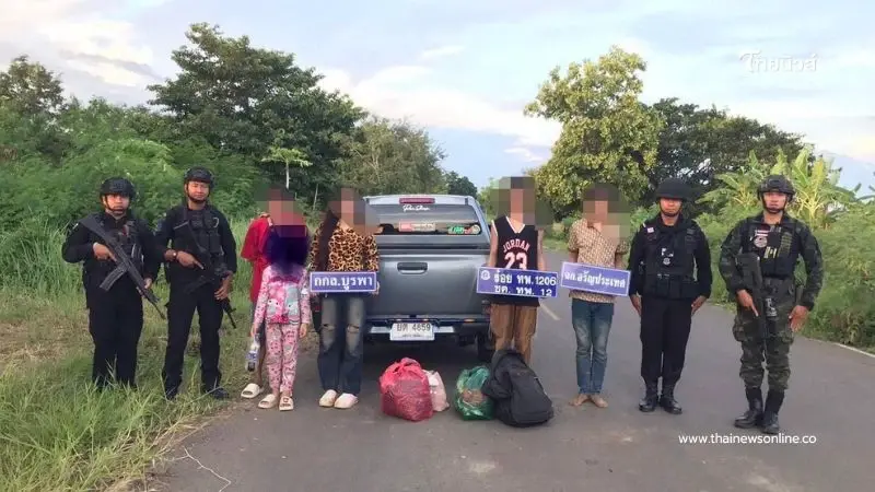 สกัดจับแรงงานกัมพูชา 2 ครอบครัว หนีความอดอยาก ลักลอบเข้าไทย สกัดจับแรงงานกัมพูชา 2 ครอบครัว หนีความอดอยาก ลักลอบเข้าไทย