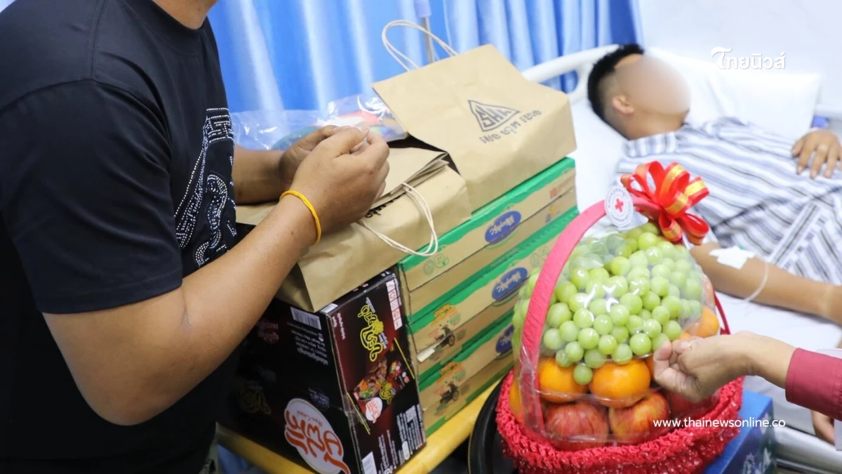 “แม่แห่งมนุษยธรรม” ส่งกำลังใจ! สมเด็จบุน รานี เยี่ยมตำรวจบาดเจ็บ