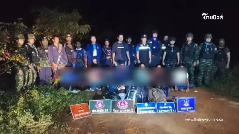 สระแก้วคุมเข้มชายแดน! รวบกัมพูชาลอบเข้าเมืองกลางดึก 8 ราย สระแก้วคุมเข้มชายแดน! รวบกัมพูชาลอบเข้าเมืองกลางดึก 8 ราย