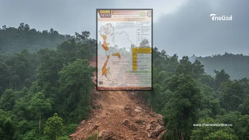กรมธรณี เตือน 13 จังหวัด เฝ้าระวังดินถล่ม น้ำป่าไหลหลาก ช่วง 30 ต.ค. - 2 พ.ย.