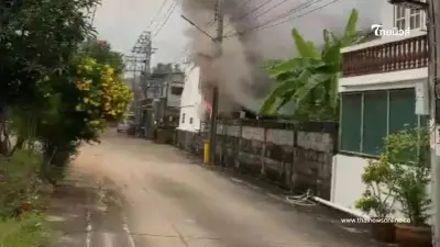เพลิงไหม้บ้านเดี่ยวซอยศาลธนบุรี 25 เจ้าหน้าที่คุมเพลิงได้ทัน