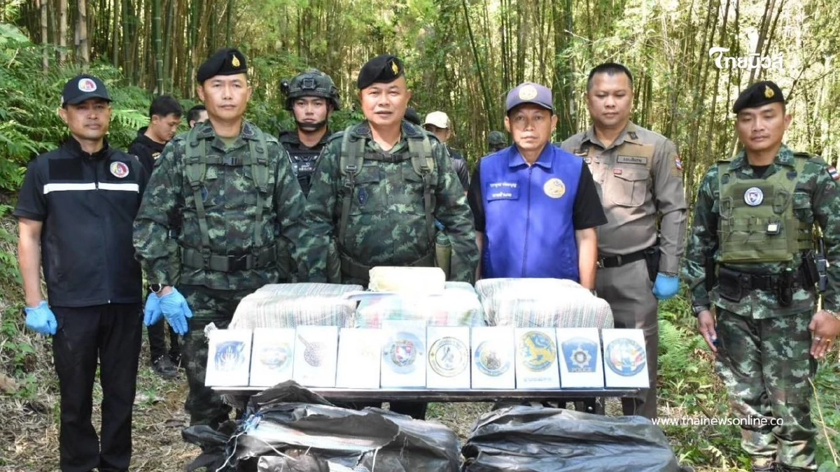 กองกำลังผาเมือง ยึดยาบ้า จำนวน 2,200,000 เม็ด ในอำเภอแม่สาย