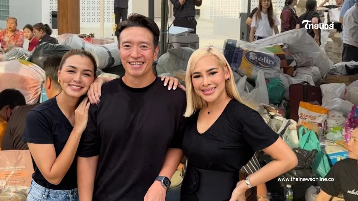 ทนไม่ไหว “ชาย–วิกกี้” บุกจุดรับบริจาค ช่วยชาวใต้ลุยน้ำท่วม