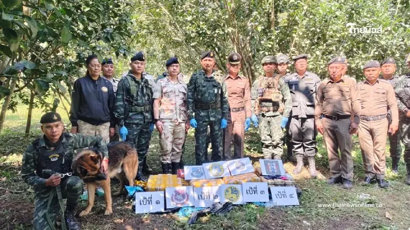 ผาเมืองทลายเครือข่ายค้ายา! ยึดยาบ้า 8 แสนเม็ดกลางสวนส้มโอ
