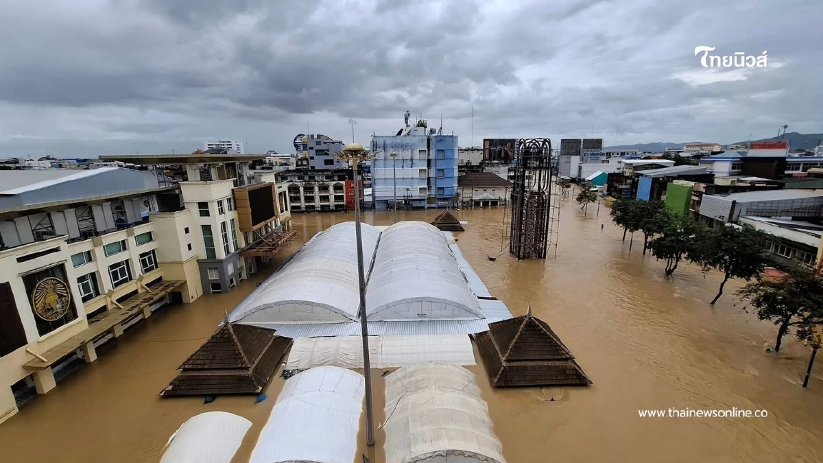 GISTDA เปิดข้อมูลแผนที่ดาวเทียม "หาดใหญ่" ระดับน้ำท่วมวิกฤต!