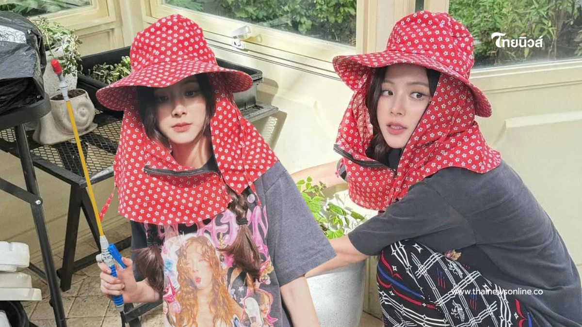 “ใบเฟิร์น พิมพ์ชนก” ลุยสวนปลูกผัก แต่ออร่าความสวยเกินต้าน